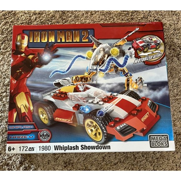 2010 ~ Mega Bloks Iron Man #1980 Whiplash Showdown 172 Pieces ~ Complete - Picture 2 of 7